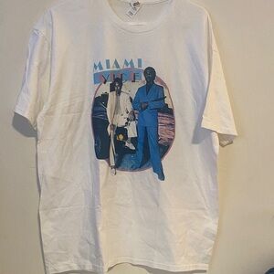 Vintage Miami Vice White Graphic T-Shirt